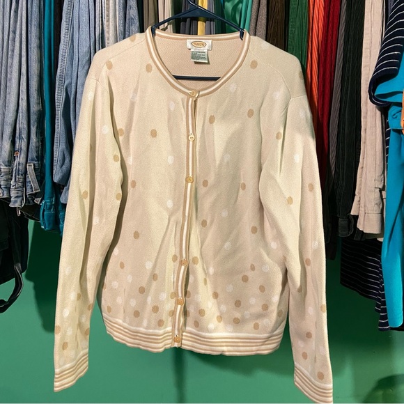 Talbots Other - Polka dot Button up cardigan